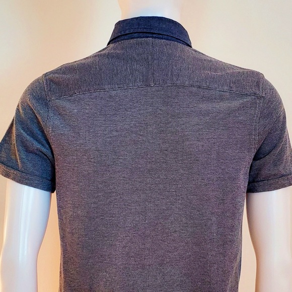 Tommy Hilfiger Light Blue Gray Knit Polo Shirt Short Sleeves New - Picture 7 of 12